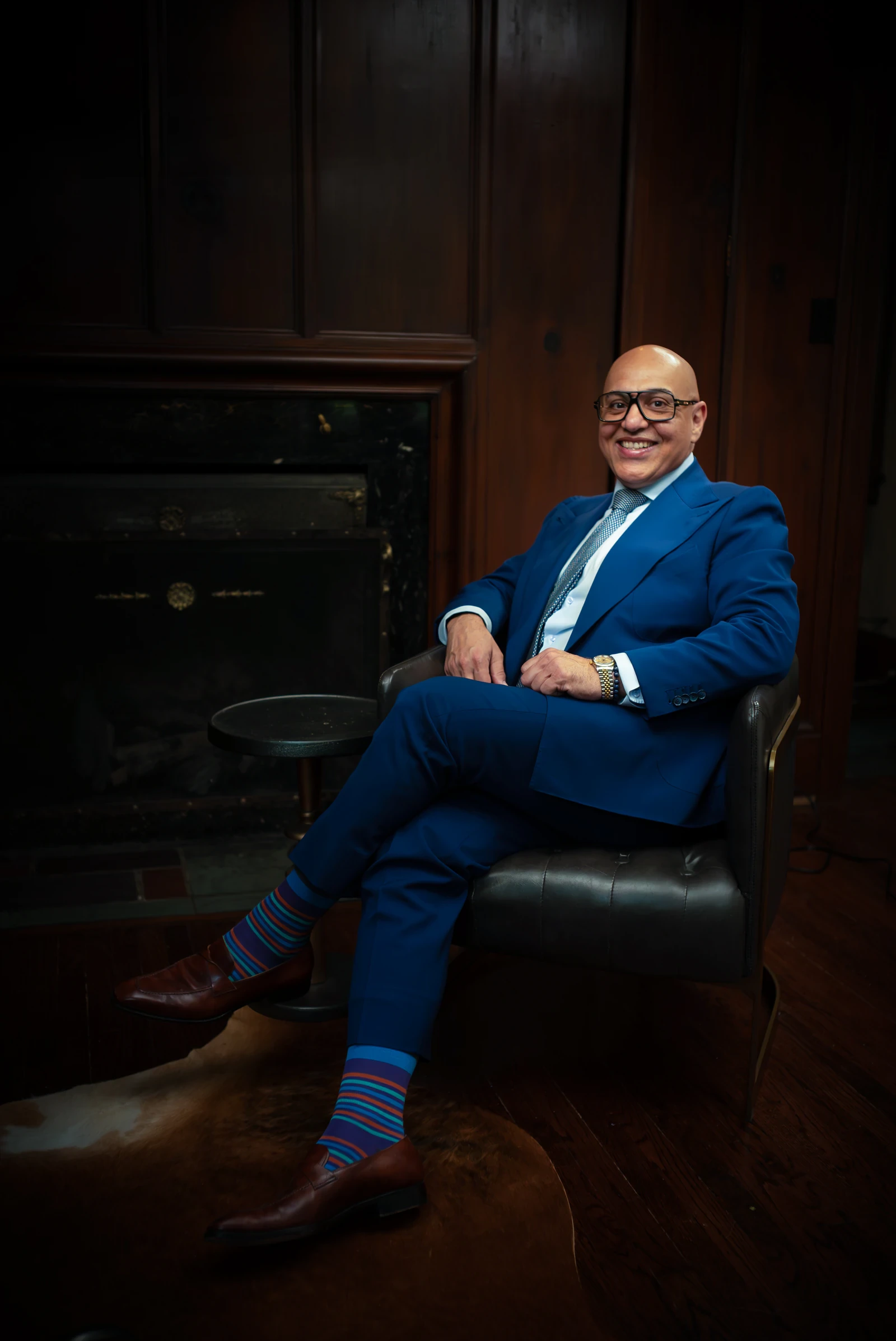 Isaac Ely seated in his Toronto studio