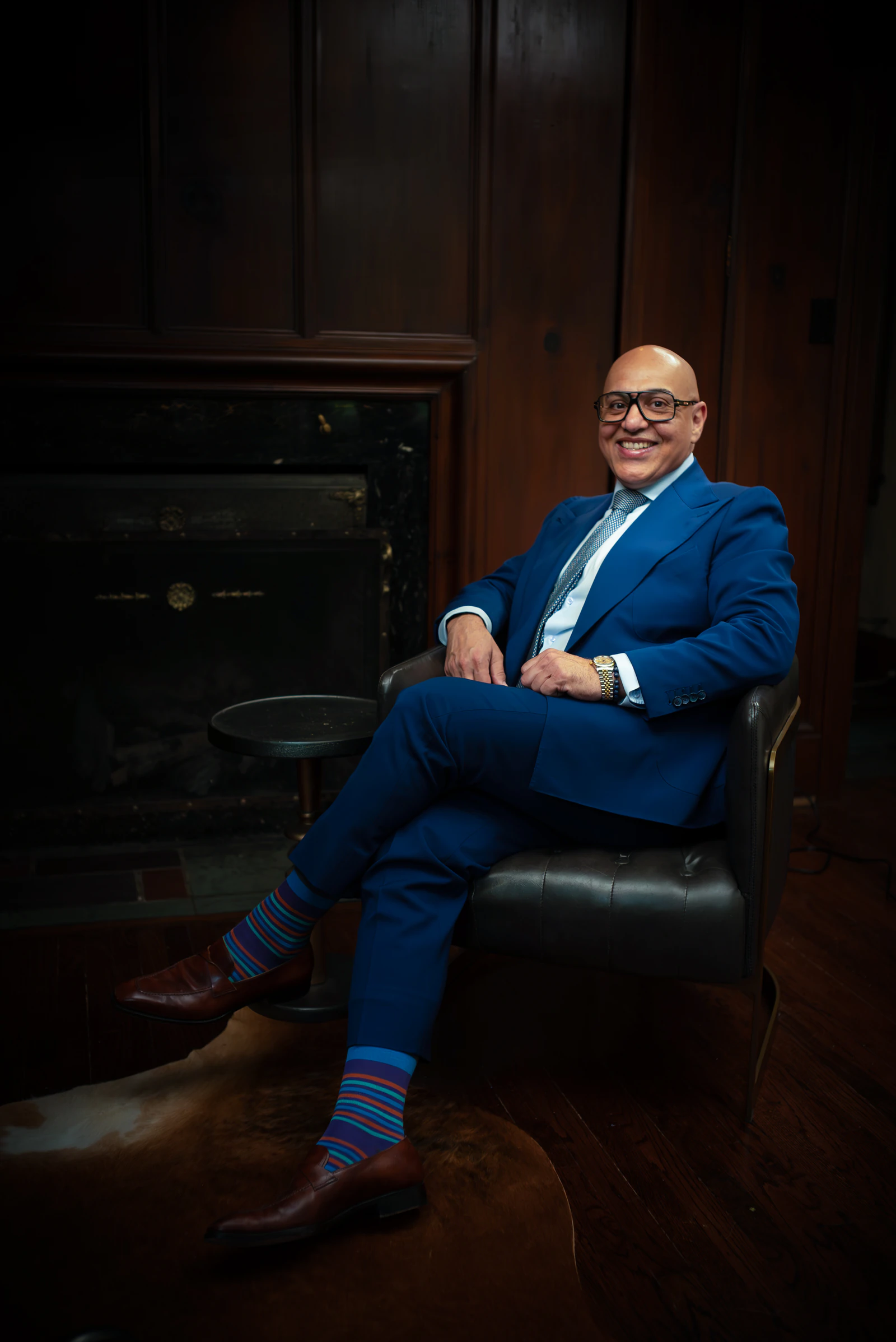 Isaac Ely seated in his Toronto studio