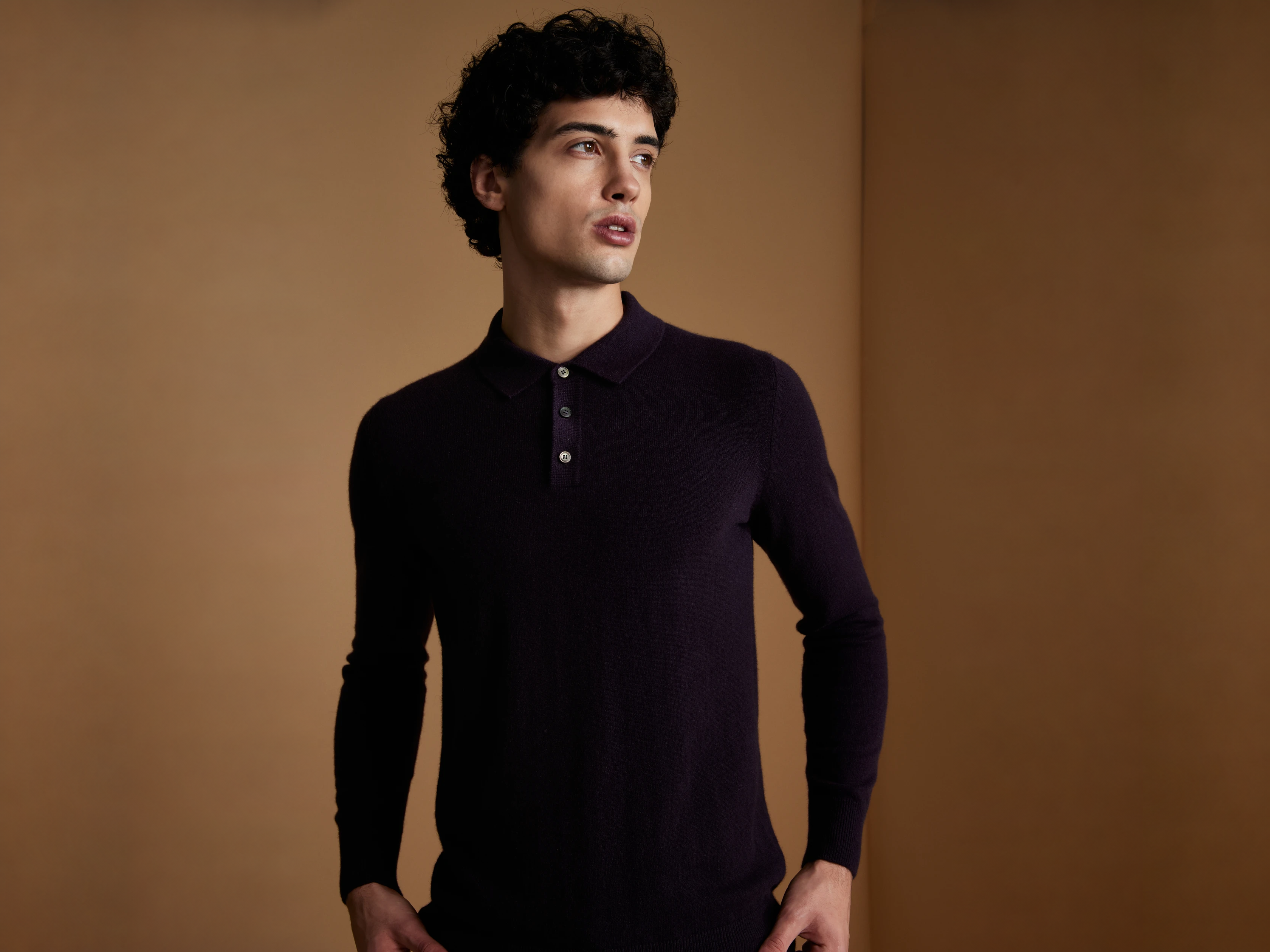 Forest-green bespoke knit polo