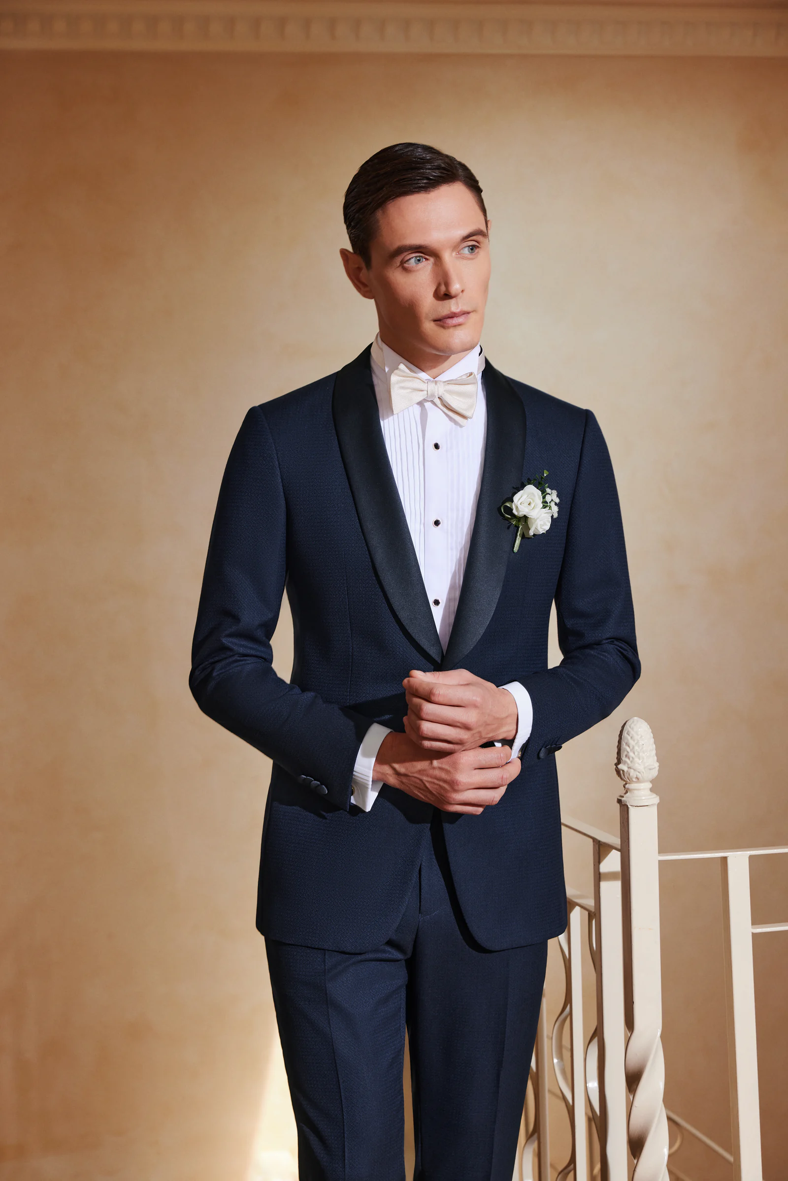 Bespoke black tuxedo for a wedding or formal event